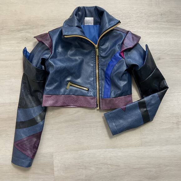 Disney Other - Disney Descendants 3 Spirit Halloween Maleficent Mal Faux Leather Jacket Small